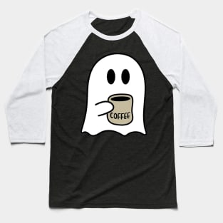 Cute Spooky Coffee Sweatshirt, Womens Ghost Sweatshirt, Spooky Season, Fall Coffee Lover Shirt, Halloween Party Shirt, Fall Graphic Shirt Baseball T-Shirt